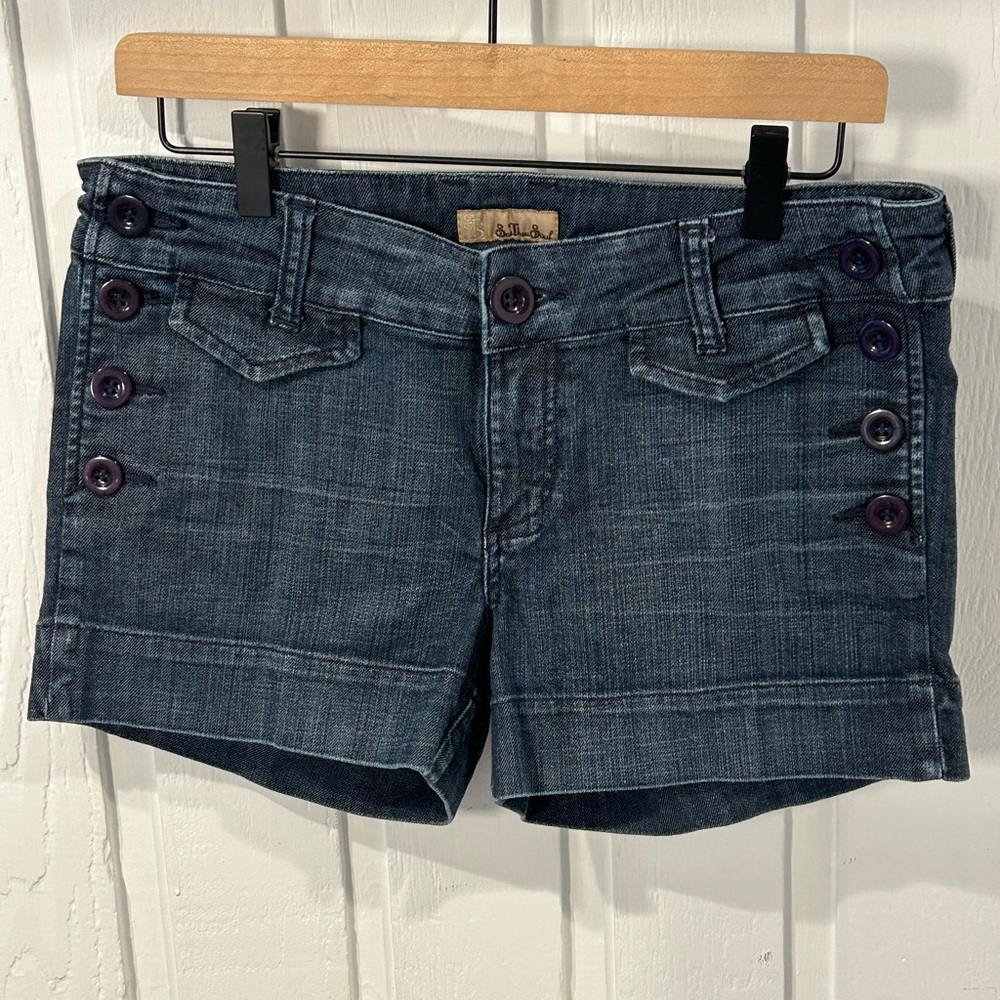 See Thru Soul Dark Blue Jean Shorts